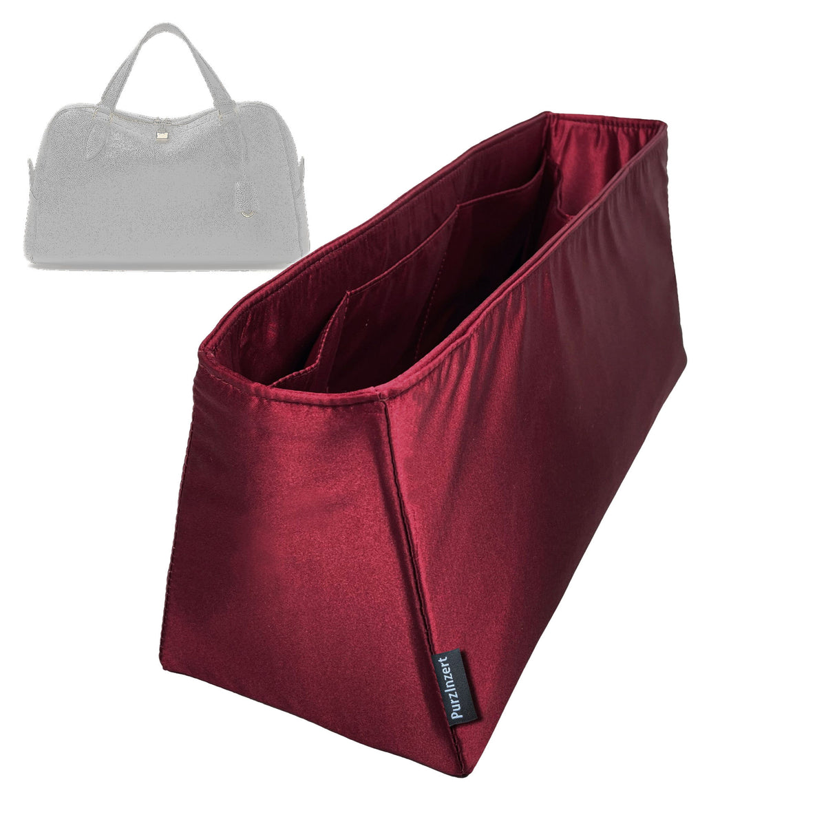 Bag Insert for (Loro Piana, Medium Needle bag) Organizer Tote Purse Organiser Liner Shaper [Premium Silk Material]