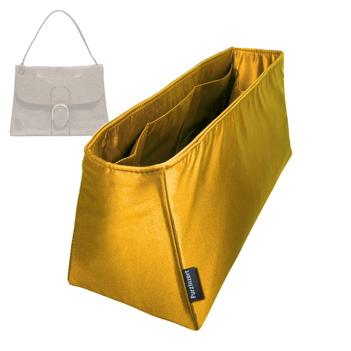 Bag Insert for (Delvaux, Brillant Tempo) Organizer Tote Purse Organiser Liner Shaper [Premium Silk Material]