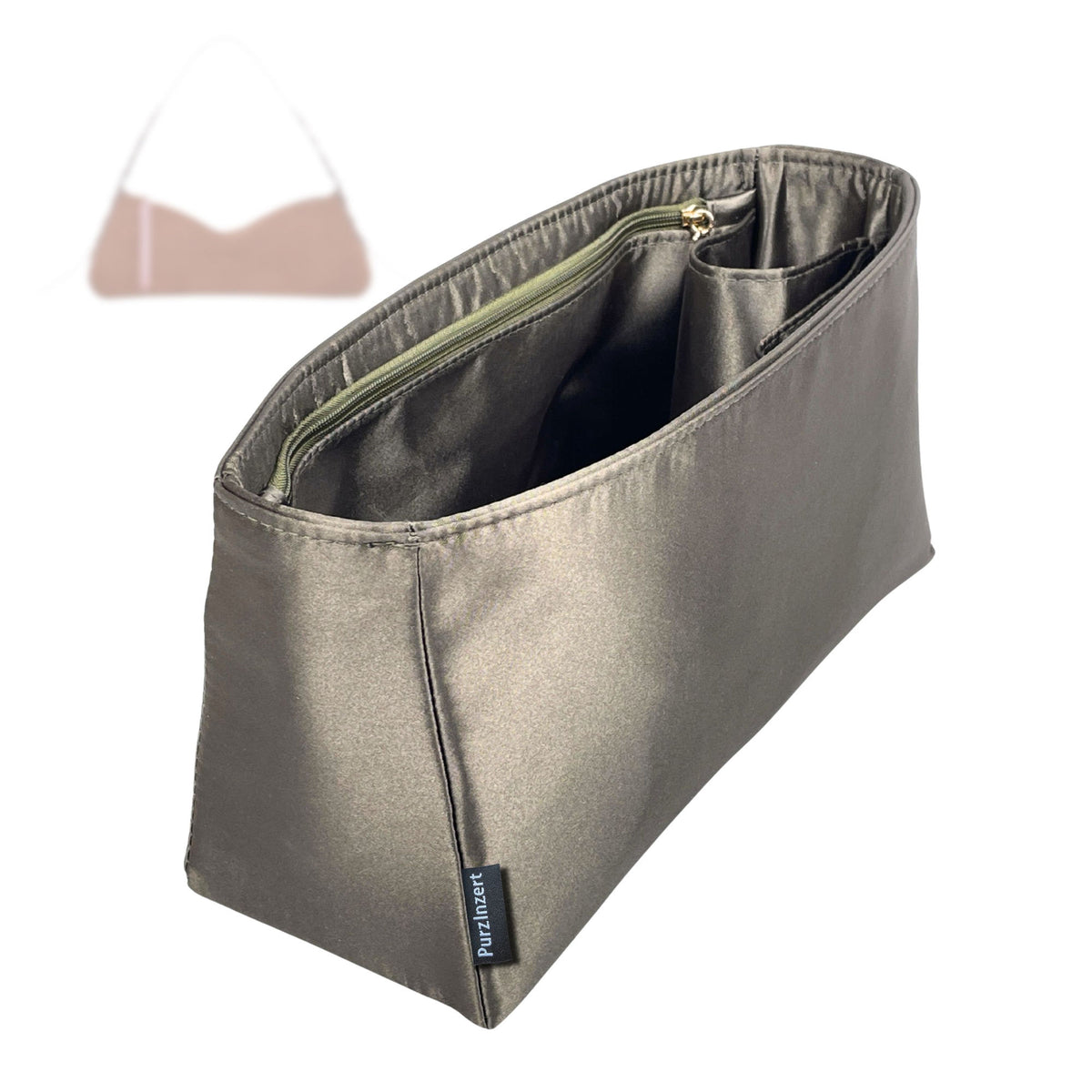 Bag Insert for (Longchamp, Re-Play S Shoulder Bag) Organizer Tote Purse Organiser Liner Shaper [Premium Silk Material]