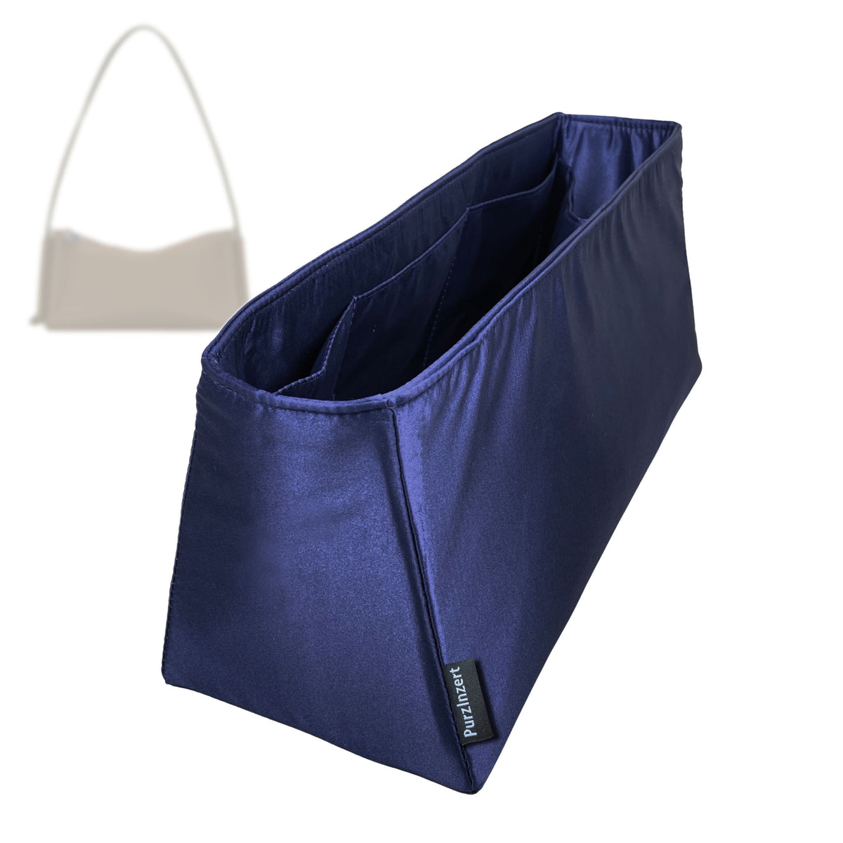 Bag Insert for (Longchamp, Le Pliage Xtra M Shoulder Bag) Organizer Tote Purse Organiser Liner Shaper [Premium Silk Material]