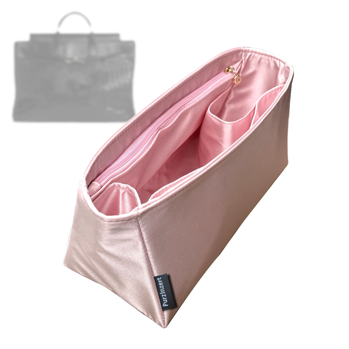 Bag Insert for (Bottega Veneta, Large Andiamo Voyager) Organizer Tote Purse Organiser Liner Shaper [Premium Silk Material]