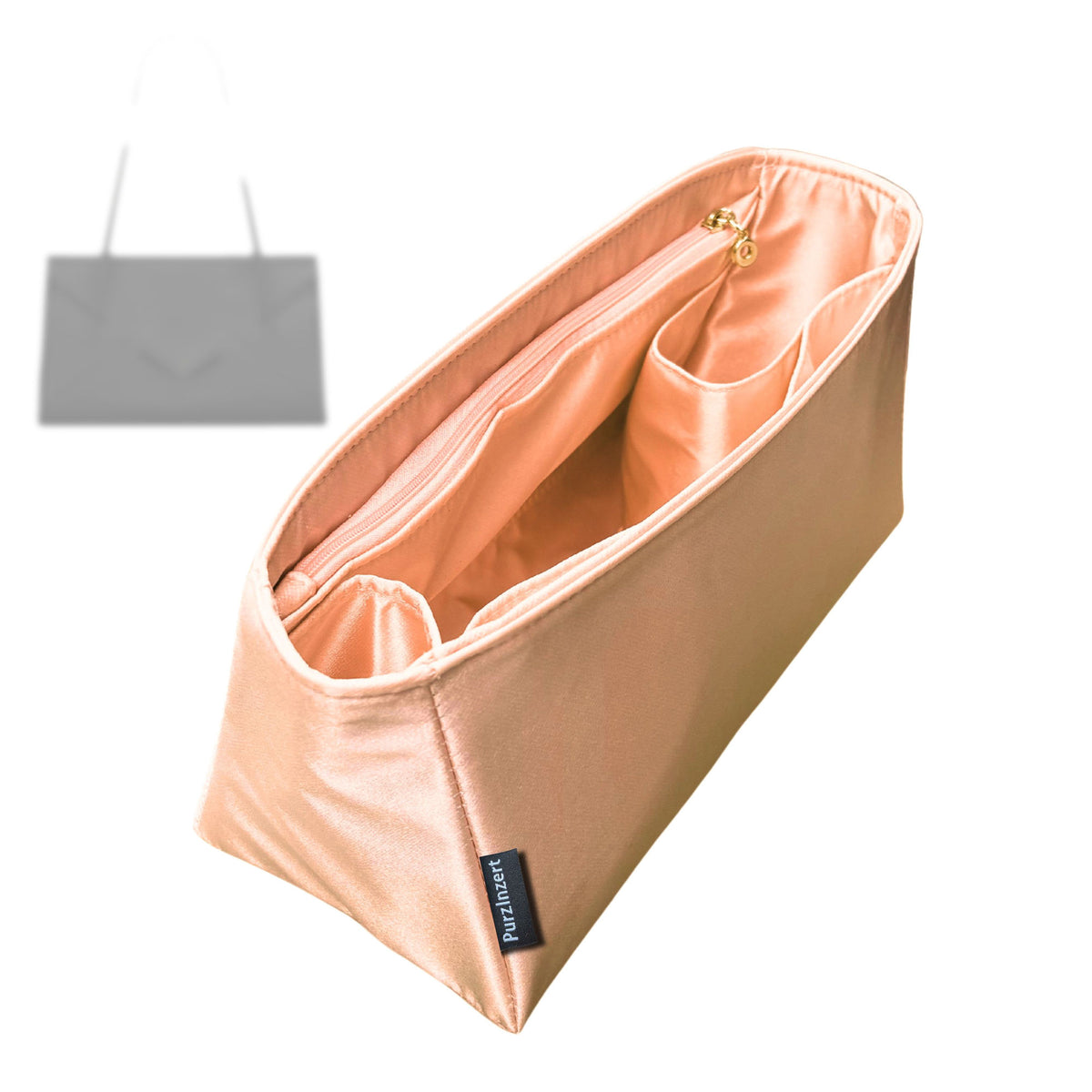 Bag Insert for (Saint Laurent (YSL), SIMONE Medium) Organizer Tote Purse Organiser Liner Shaper [Premium Silk Material]