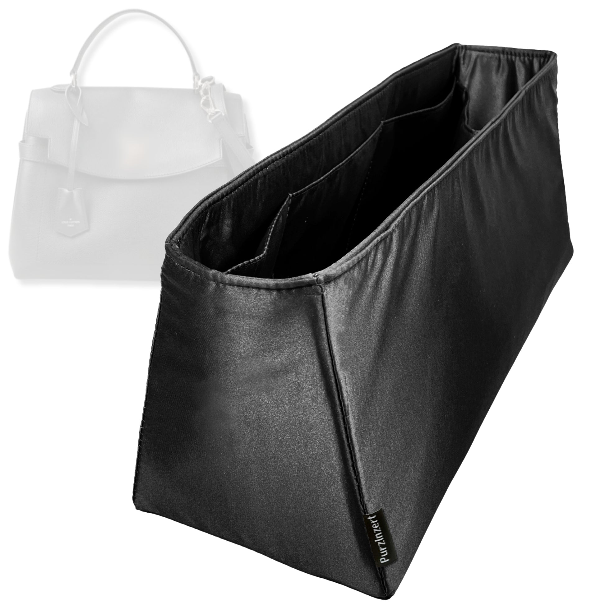 Bag Insert for (LV, Lockme Ever MM (Medium)) Organizer Tote Purse Organiser Liner Shaper [Premium Silk Material]