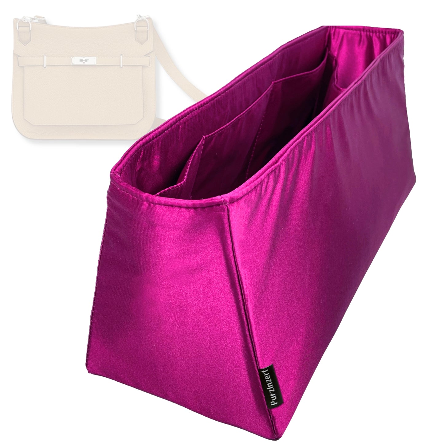 Bag Insert for (Hermes, Jypsiere 28) Organizer Tote Purse Organiser Liner Shaper [Premium Silk Material]