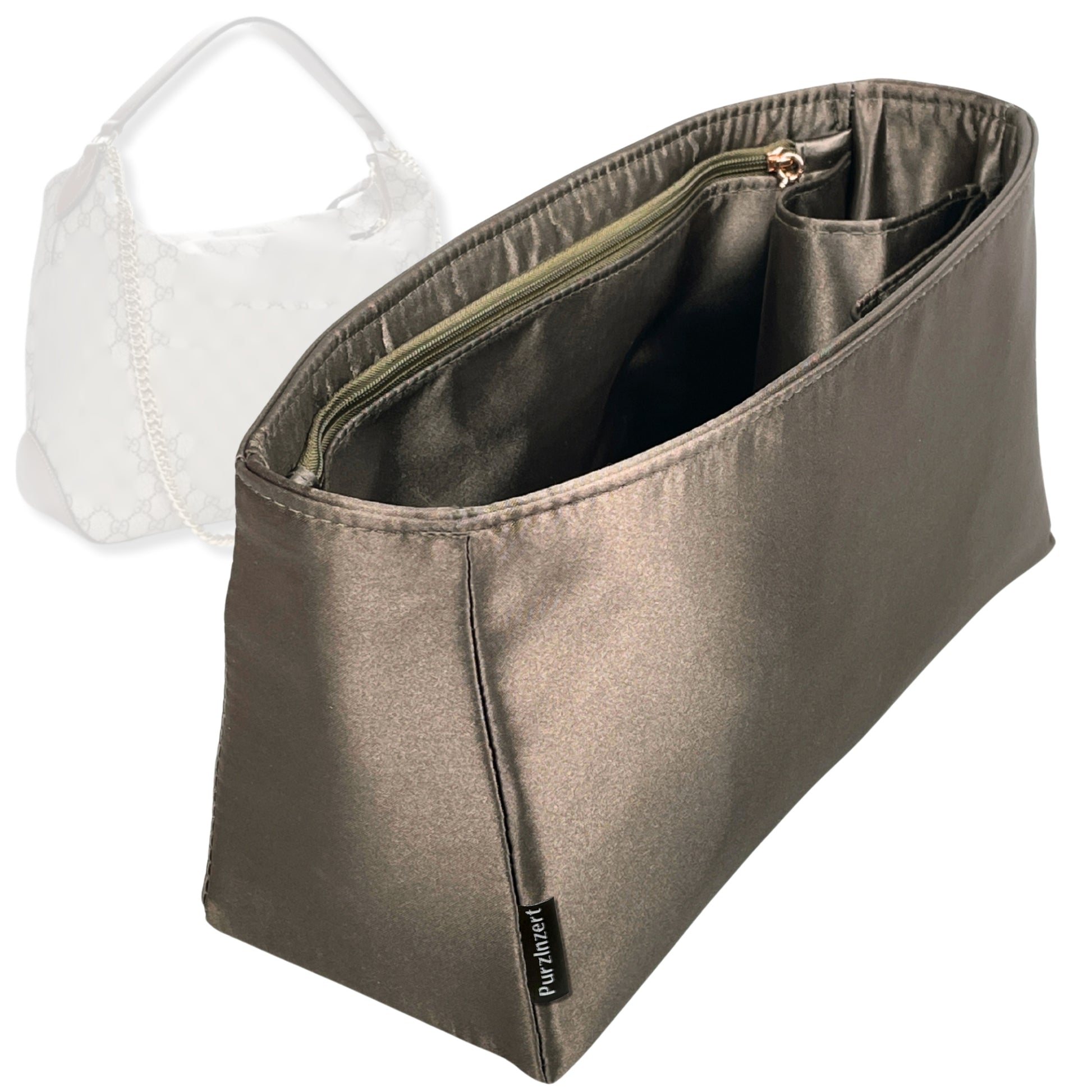 Bag Insert for (Gucci, GG Supreme Large Hobo) Organizer Tote Purse Organiser Liner Shaper [Premium Silk Material]