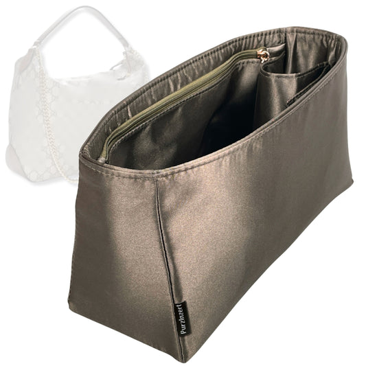 Bag Insert for (Gucci, GG Supreme Large Hobo) Organizer Tote Purse Organiser Liner Shaper [Premium Silk Material]