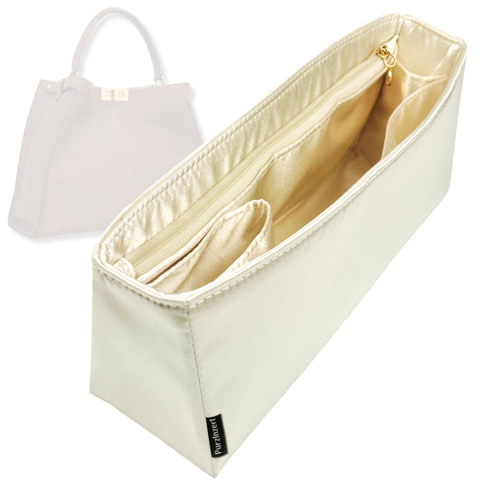 Bag Insert for (Fendi, Peekaboo X-Lite Large) Organizer Tote Purse Organiser Liner Shaper [Premium Silk Material]