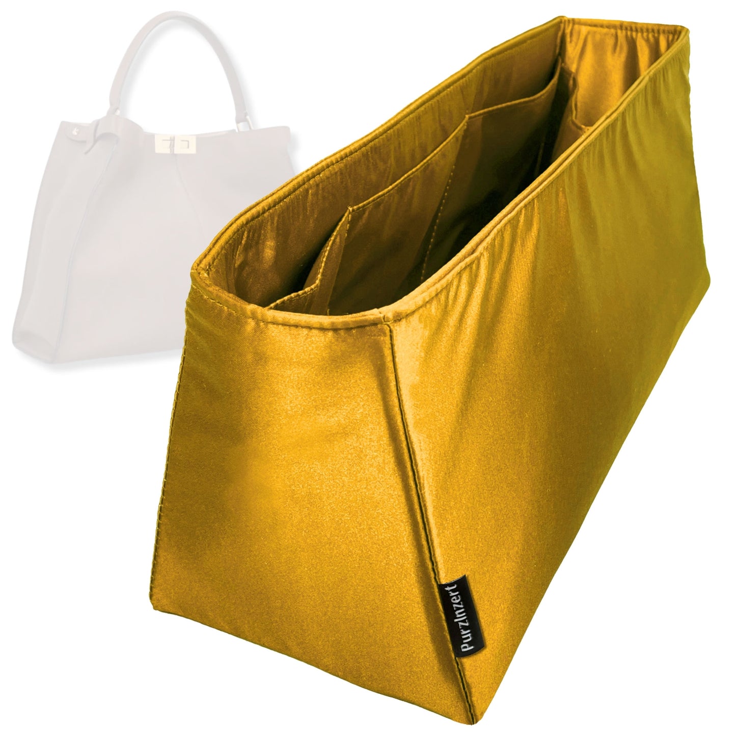 Bag Insert for (Fendi, Peekaboo X-Lite Medium) Organizer Tote Purse Organiser Liner Shaper [Premium Silk Material]