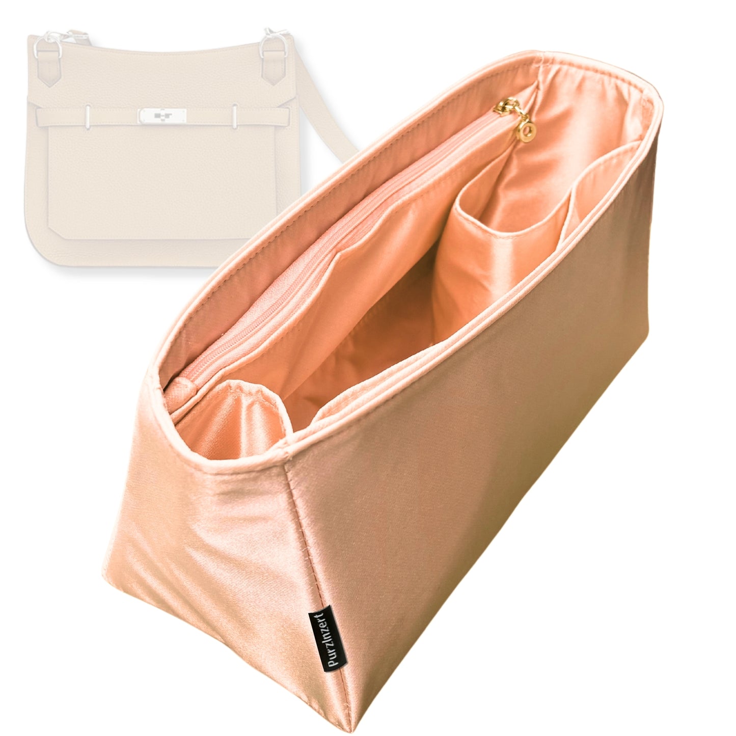 Bag Insert for (Hermes, Jypsiere 31) Organizer Tote Purse Organiser Liner Shaper [Premium Silk Material]