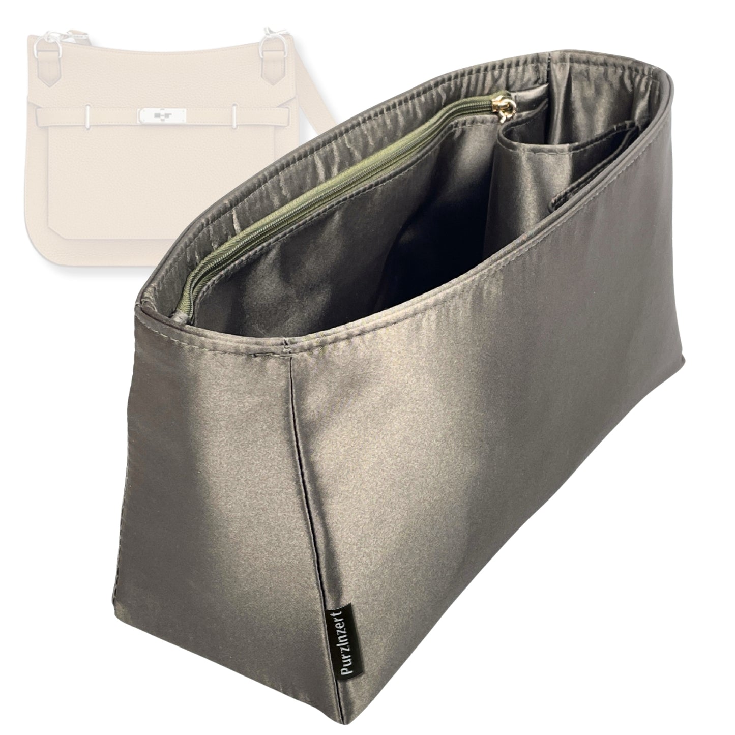 Bag Insert for (Hermes, Jypsiere 34) Organizer Tote Purse Organiser Liner Shaper [Premium Silk Material]