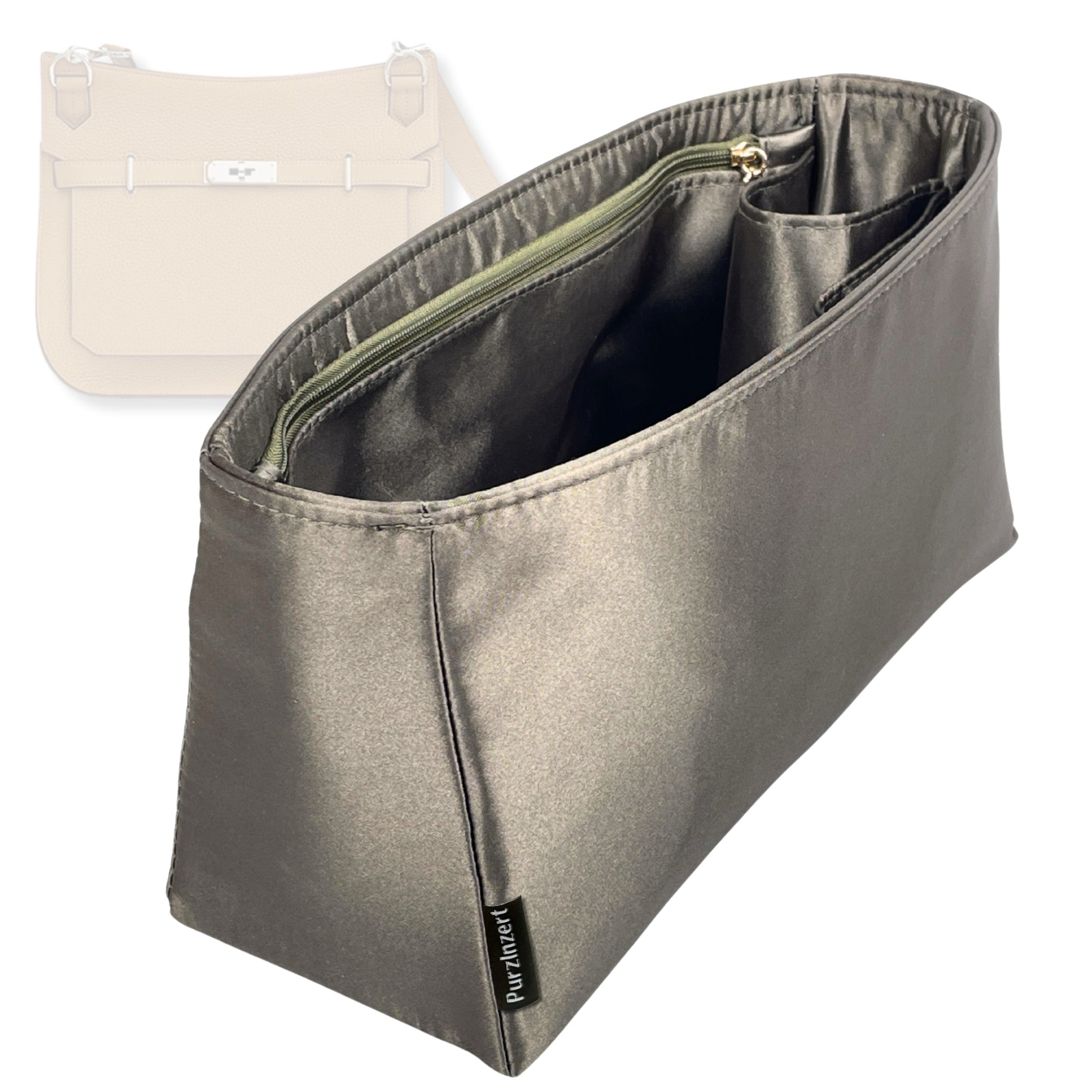 Bag Insert for (Hermes, Jypsiere 34) Organizer Tote Purse Organiser Liner Shaper [Premium Silk Material]