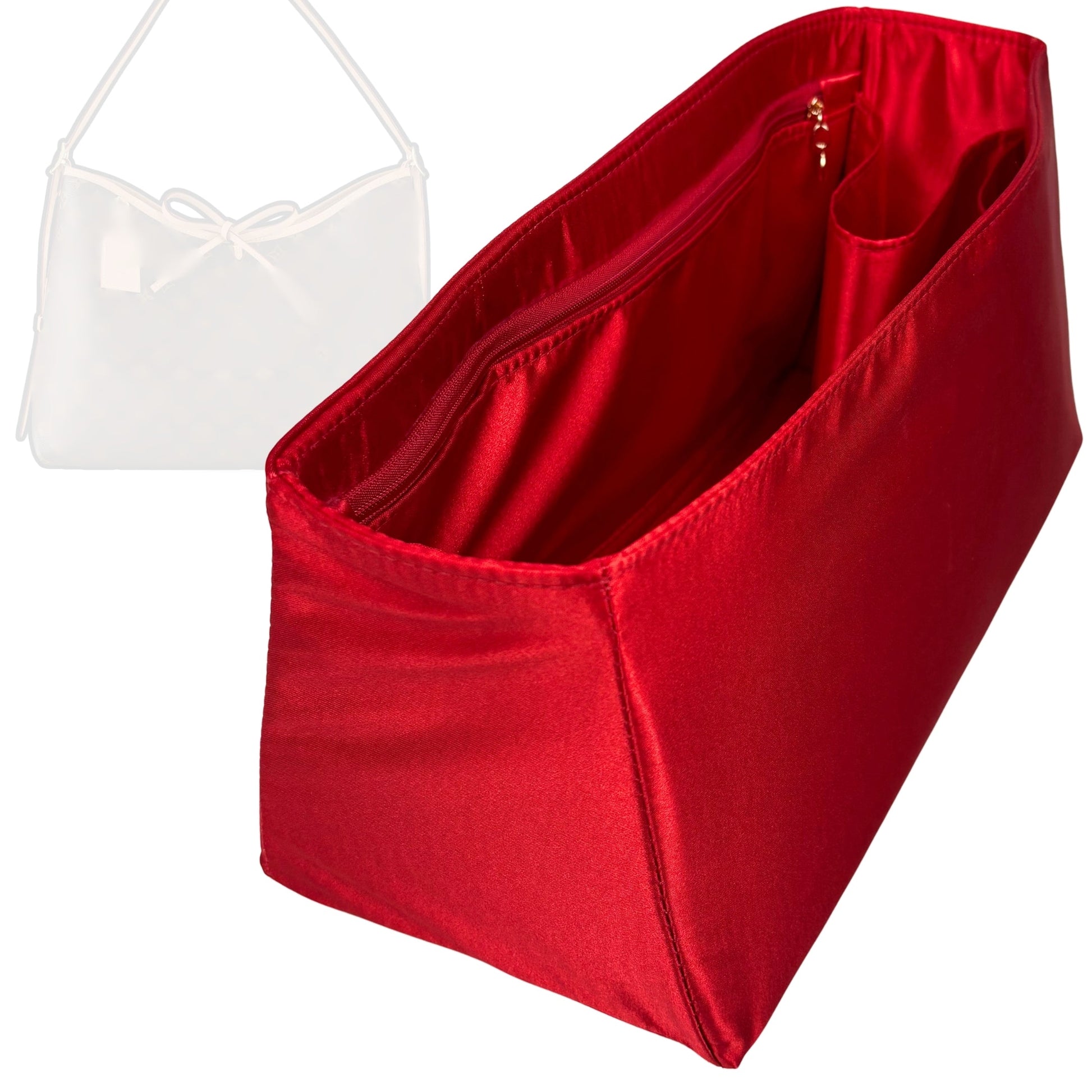 Bag Insert for (LV, CarryAll PM) Organizer Tote Purse Organiser Liner Shaper [Premium Silk Material]