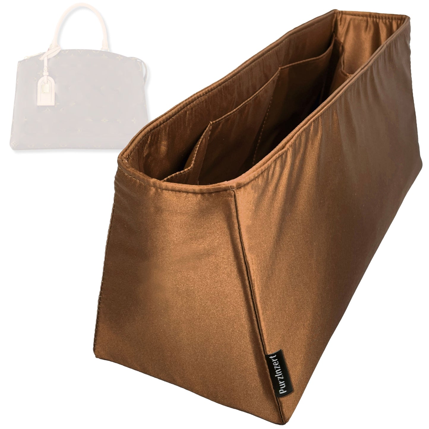 Bag Insert for (LV, Petit Palais) Organizer Tote Purse Organiser Liner Shaper [Premium Silk Material]