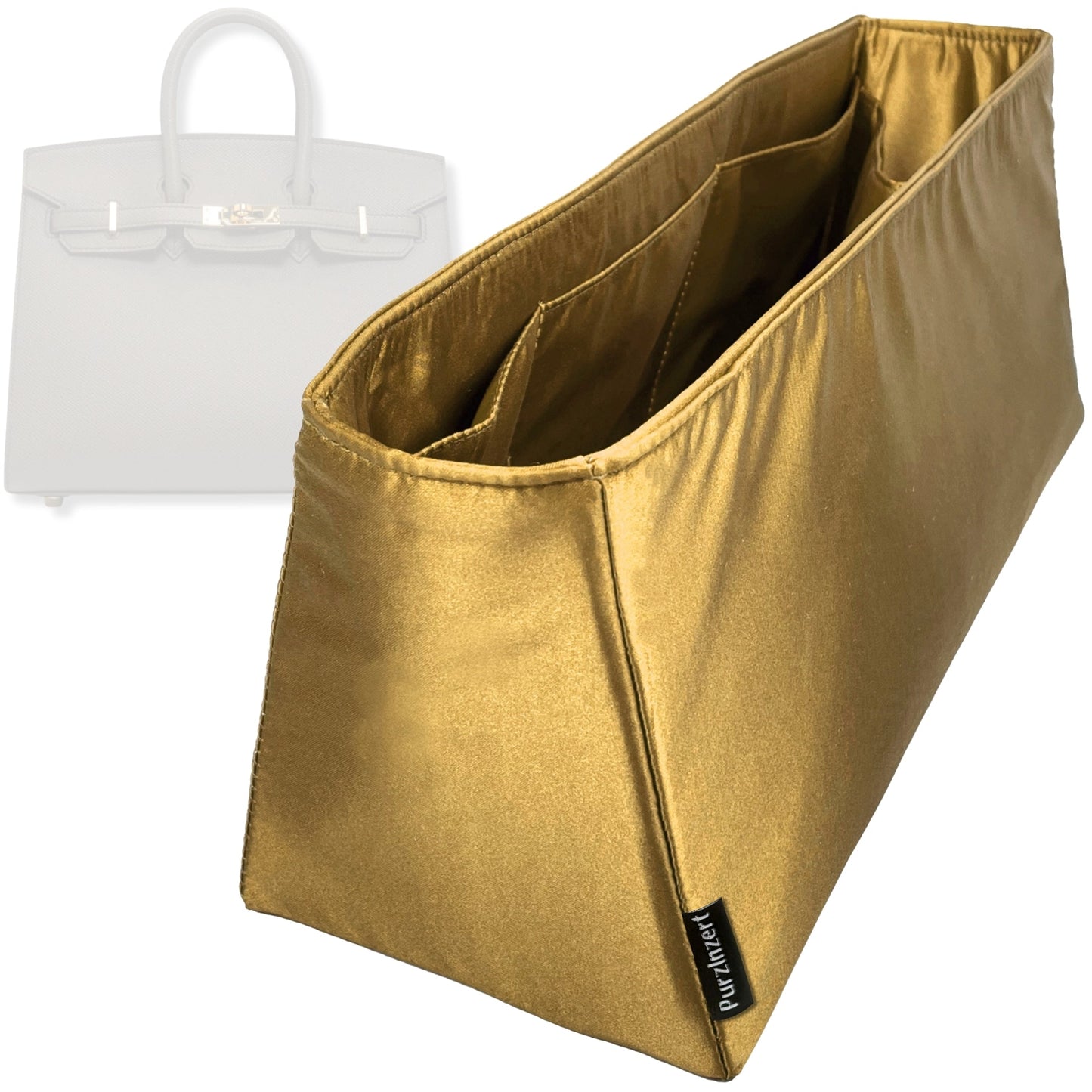 Bag Insert for (Hermes, Birkin 50) Organizer Tote Purse Organiser Liner Shaper [Premium Silk Material]