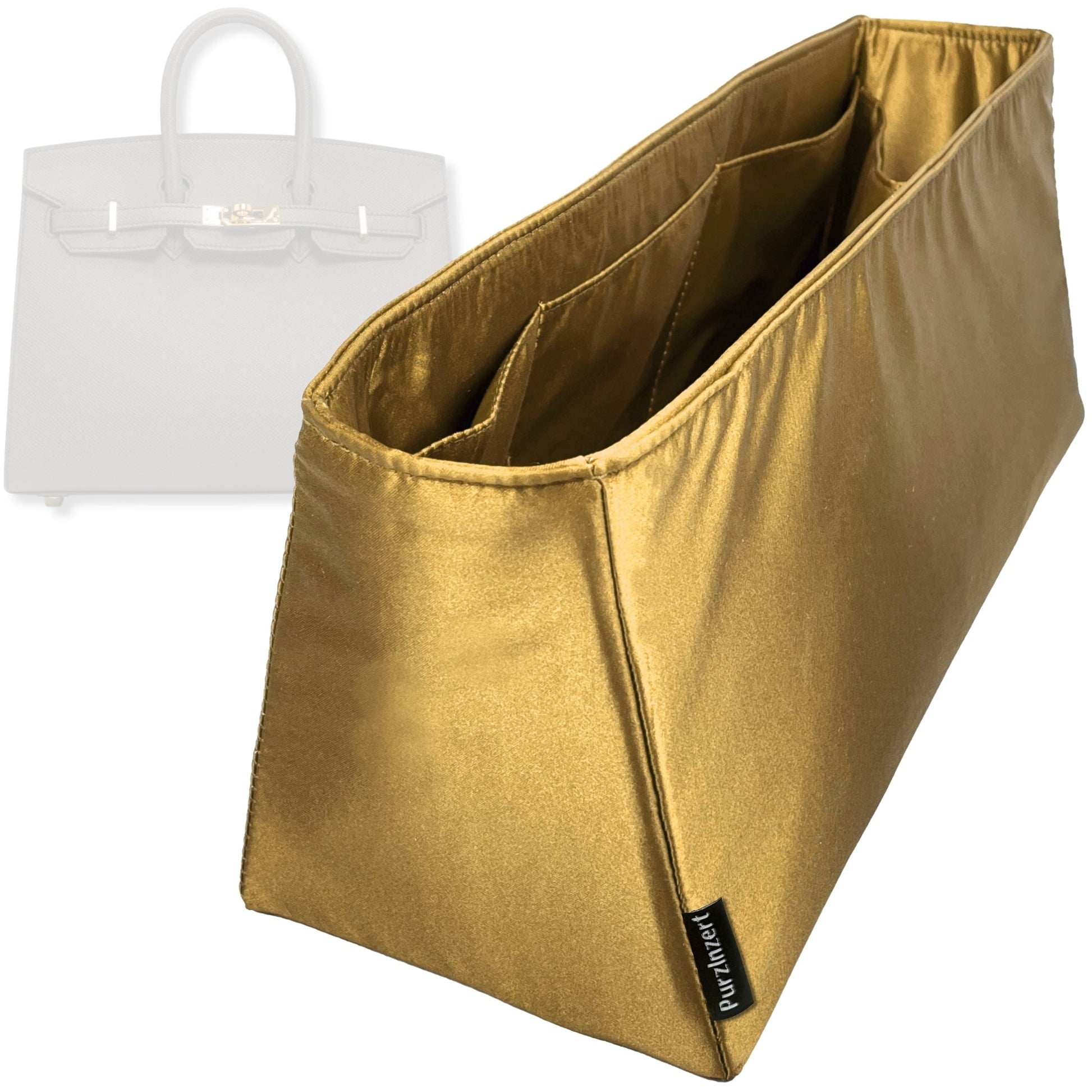 Bag Insert for (Hermes, Birkin 50) Organizer Tote Purse Organiser Liner Shaper [Premium Silk Material]