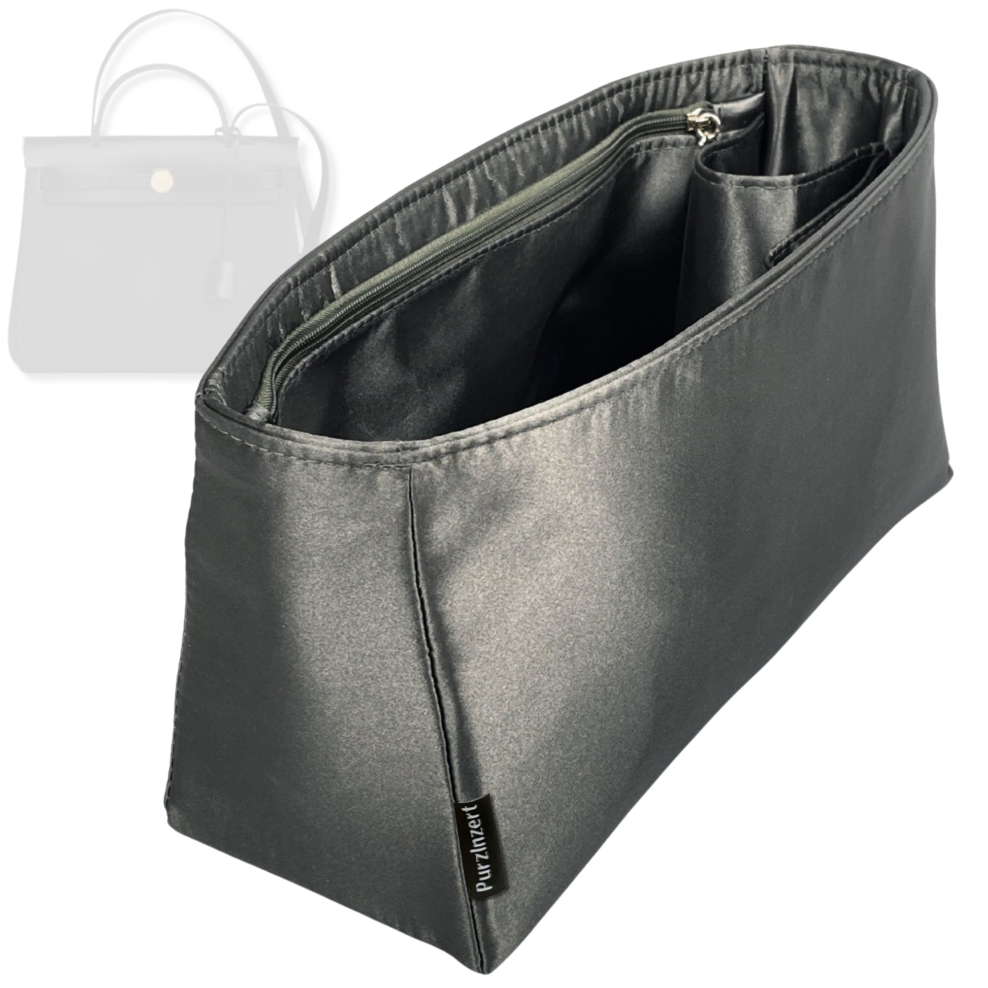 Bag Insert for (Hermes, Herbag Zip 31) Organizer Tote Purse Organiser Liner Shaper [Premium Silk Material]