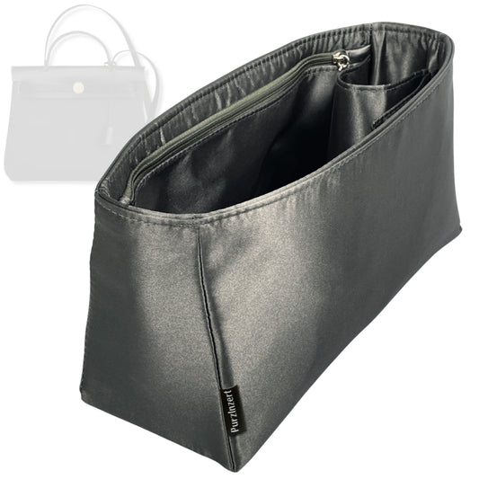 Bag Insert for (Hermes, Herbag Zip 31) Organizer Tote Purse Organiser Liner Shaper [Premium Silk Material]