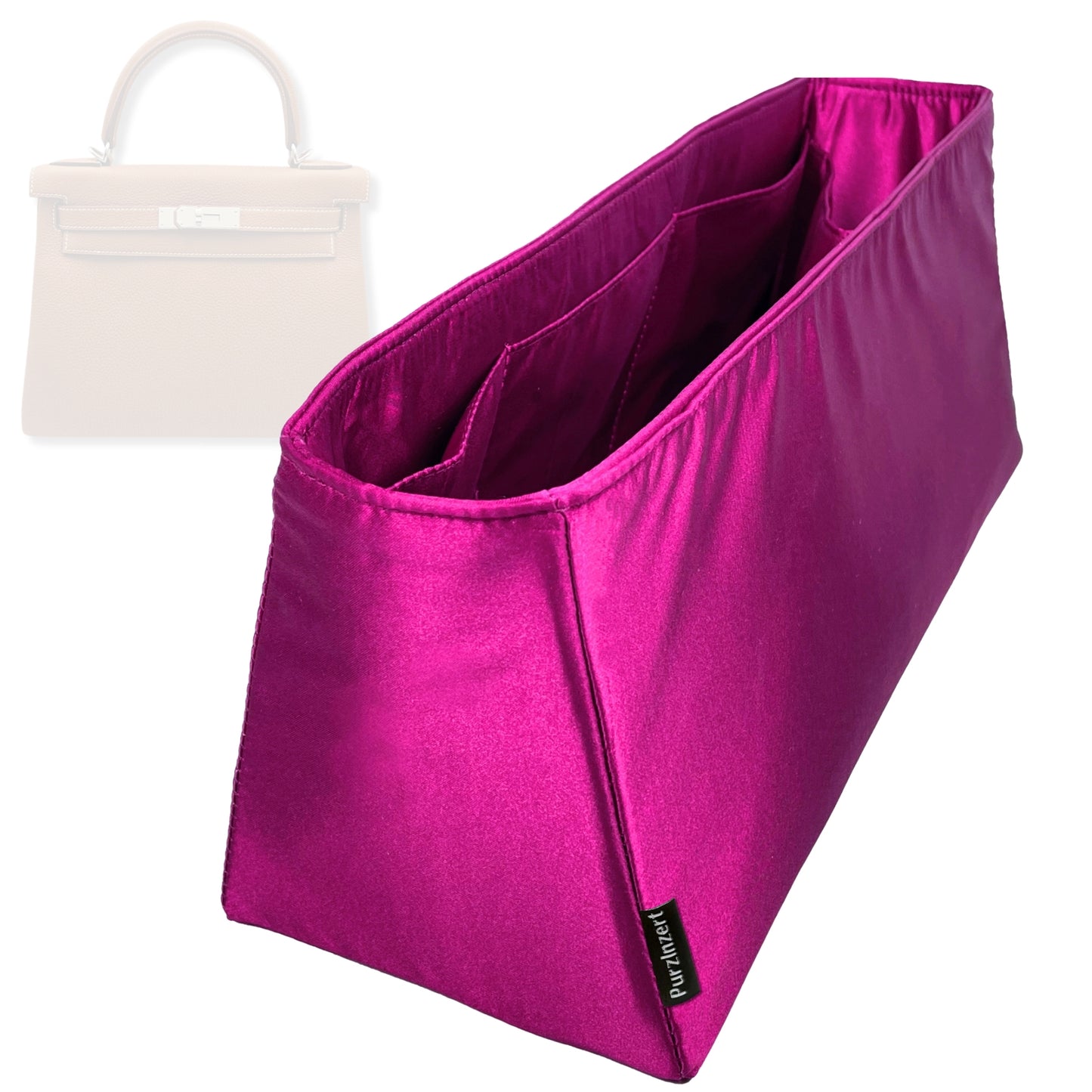 Bag Insert for (Hermes, Kelly 32) Organizer Tote Purse Organiser Liner Shaper [Premium Silk Material]