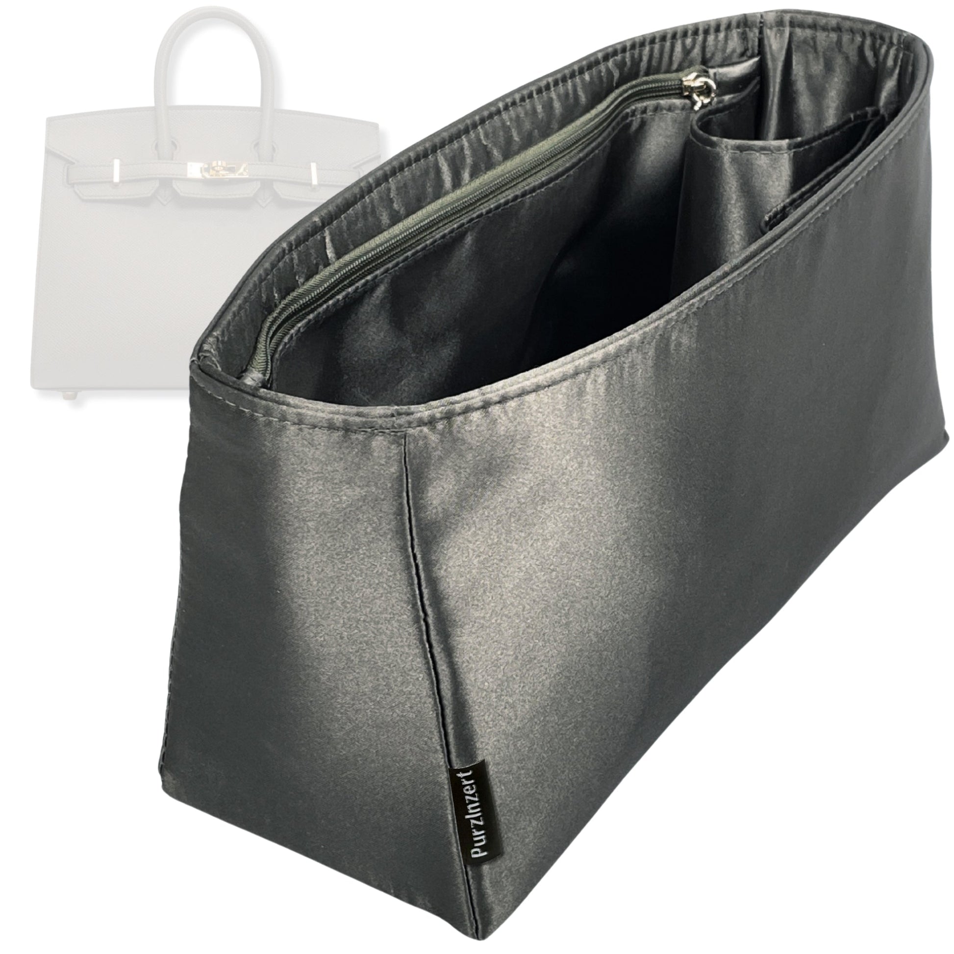 Bag Insert for (Hermes, Birkin 45) Organizer Tote Purse Organiser Liner Shaper [Premium Silk Material]