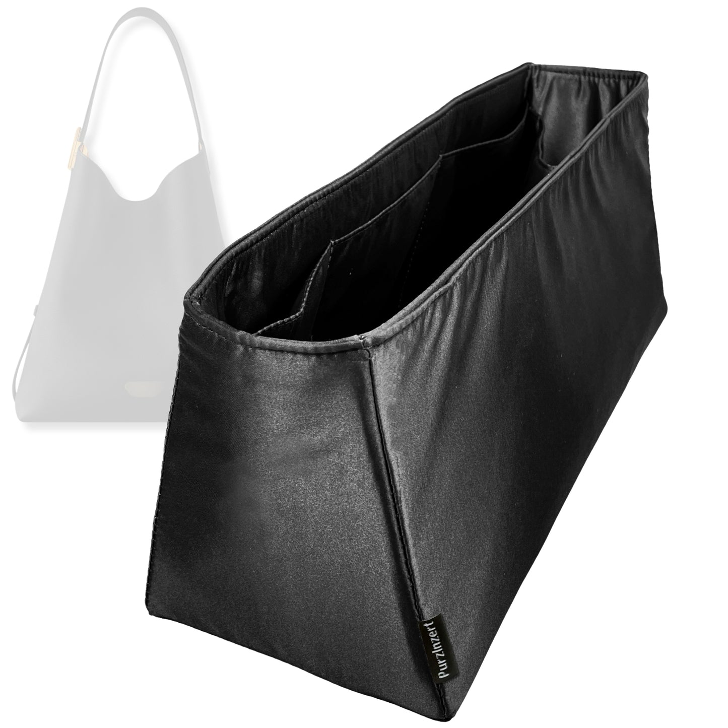 Bag Insert for (LV, Low Key Hobo MM (Medium)) Organizer Tote Purse Organiser Liner Shaper [Premium Silk Material]