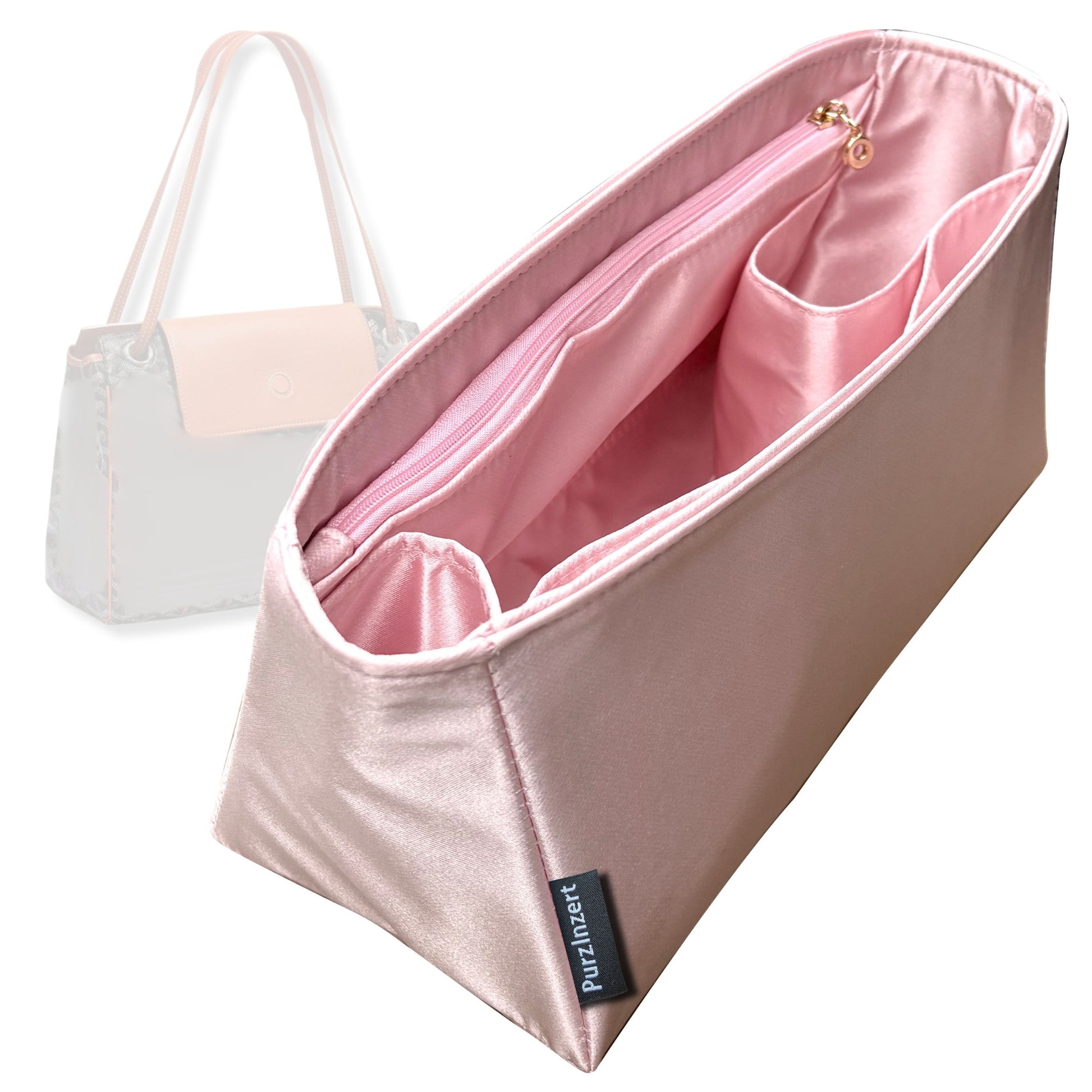 Bag Insert for (Goyard, Rouette Souple Bag) Organizer Tote Purse Organiser Liner Shaper [Premium Silk Material]