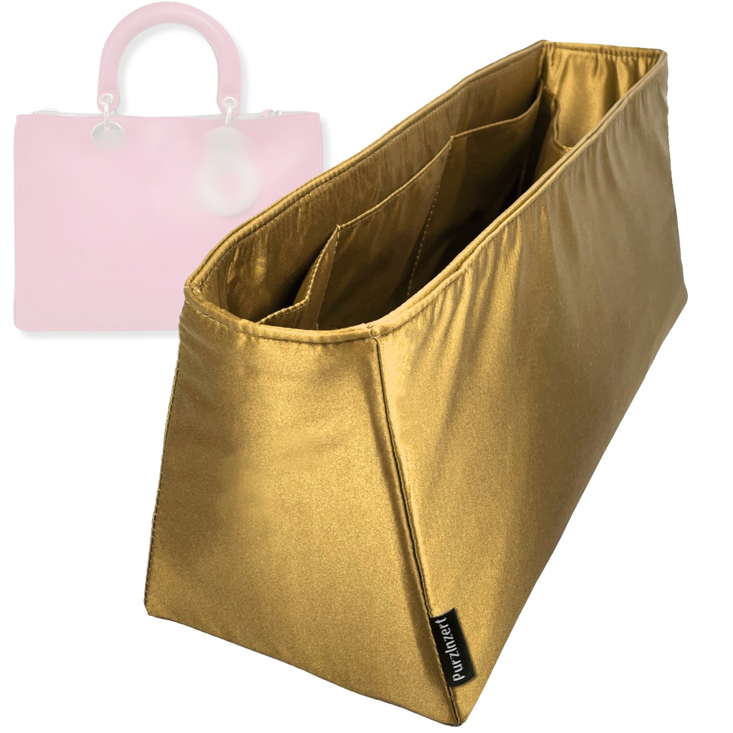 Bag Insert for (Dior, Diorissimo Medium Bag) Organizer Tote Purse Organiser Liner Shaper [Premium Silk Material]
