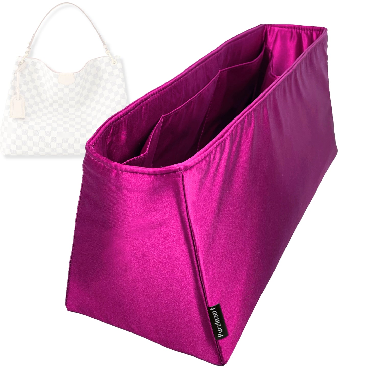 Bag Insert for (LV, Graceful PM (Small)) Organizer Tote Purse Organiser Liner Shaper [Premium Silk Material]