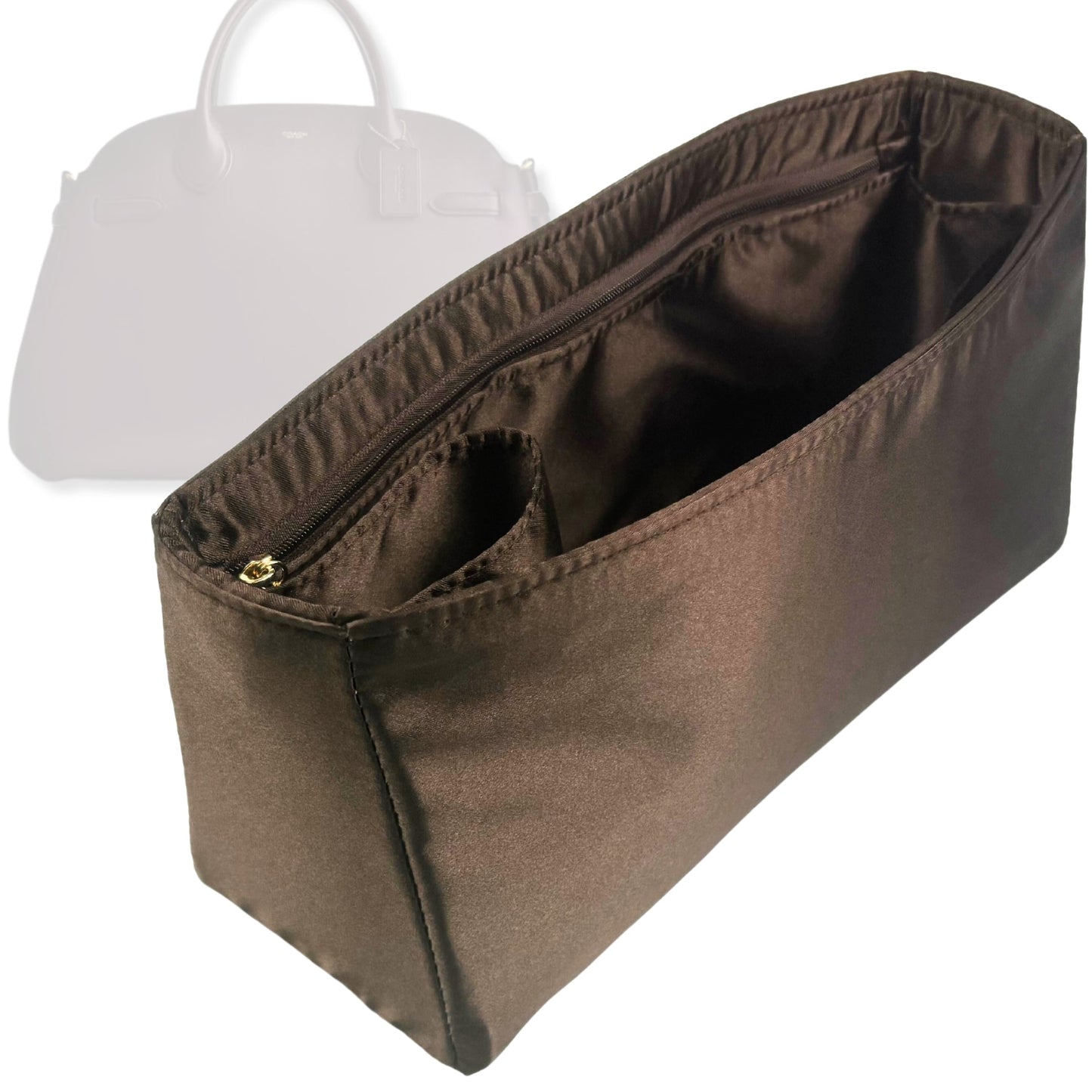 Bag Insert for (Coach, Soft Empire Carryall 48) Organizer Tote Purse Organiser Liner Shaper [Premium Silk Material]