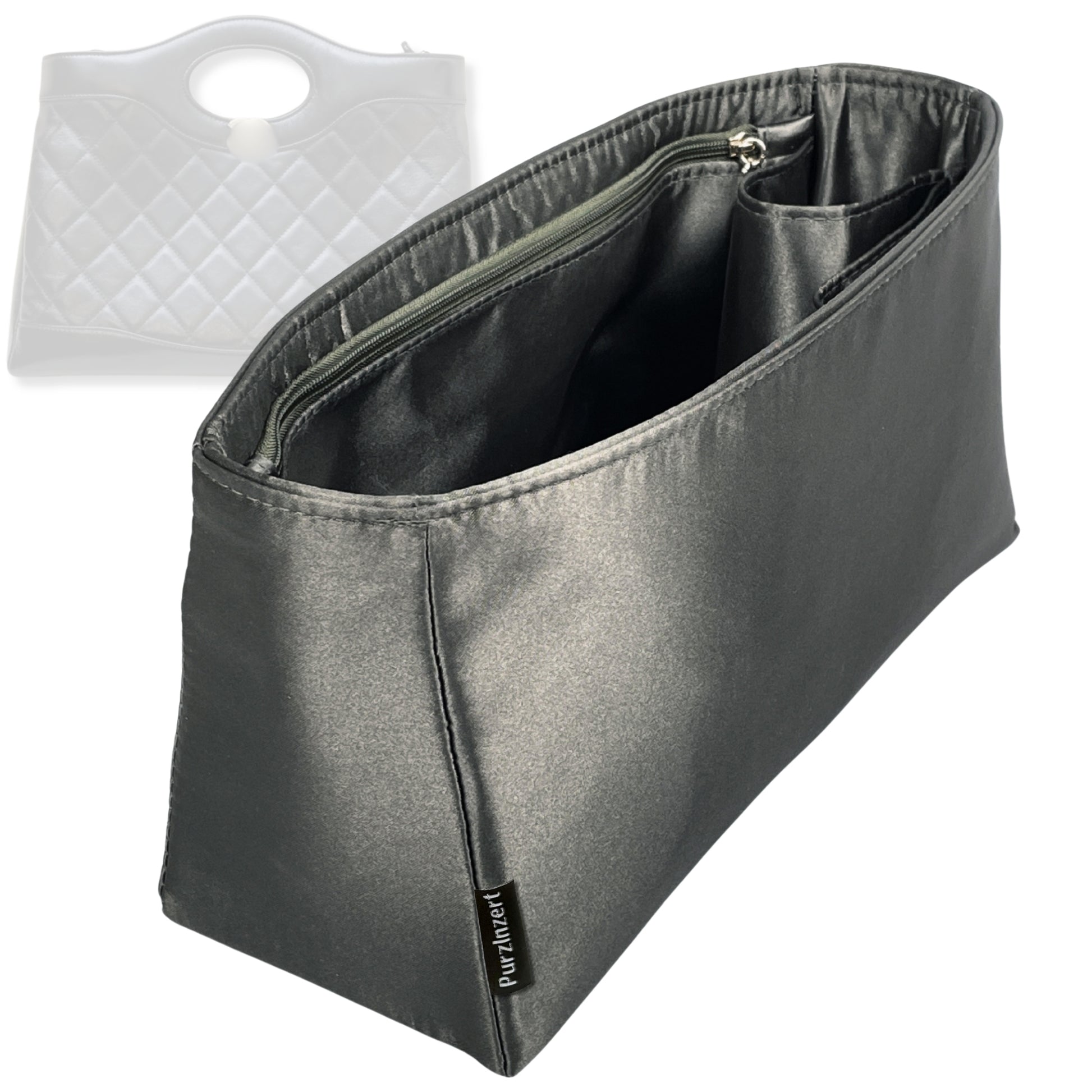 Bag Insert for (Chanel, 31 Medium Shopping Bag) Organizer Tote Purse Organiser Liner Shaper [Premium Silk Material]