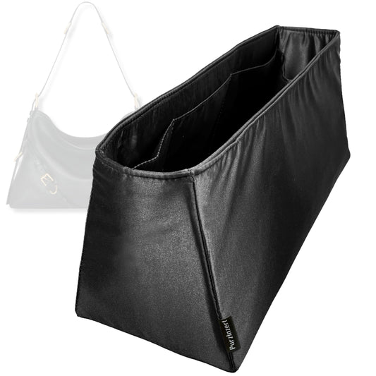 Bag Insert for (Longchamp, Le Panier Pliage XS Basket) Organizer Tote Purse Organiser Liner Shaper [Premium Silk Material]