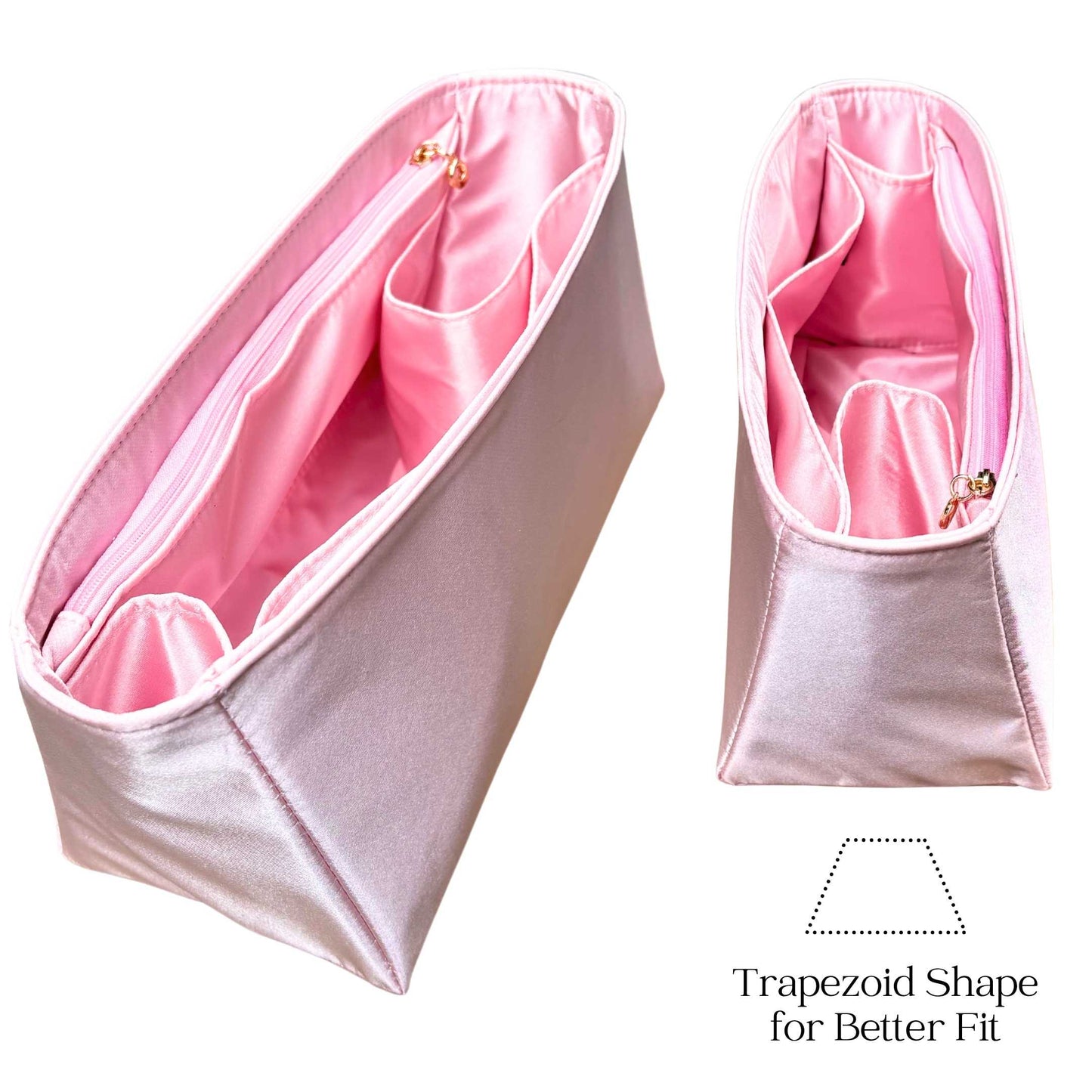Bag Insert for (Mulberry, Bayswater Handbag) Organizer of Silk Fabric