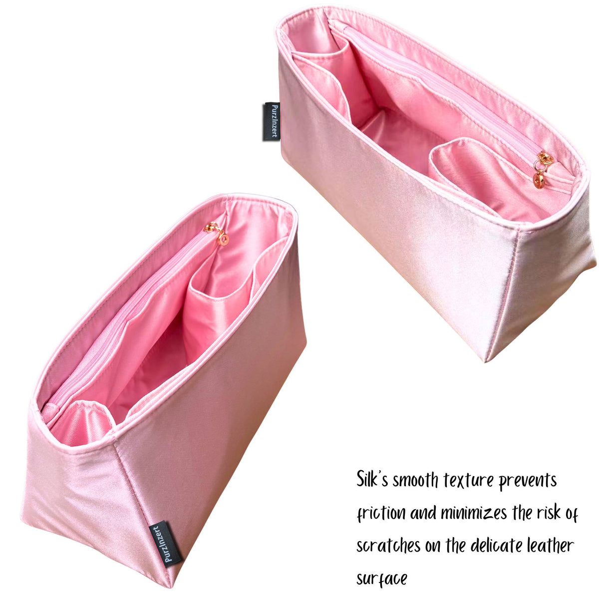 Bag Insert for (DeMellier, The Hudson) Organizer of Silk Fabric