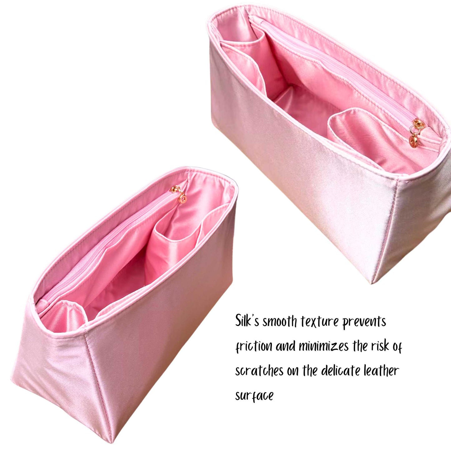 Bag Insert for (Mulberry, Bayswater Handbag) Organizer of Silk Fabric