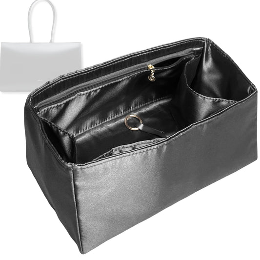 Bag Insert for (Poelle Atelier, Medium Carolyn Tote Bag) Organizer Tote Purse Organiser Liner Shaper [Premium Silk Material]