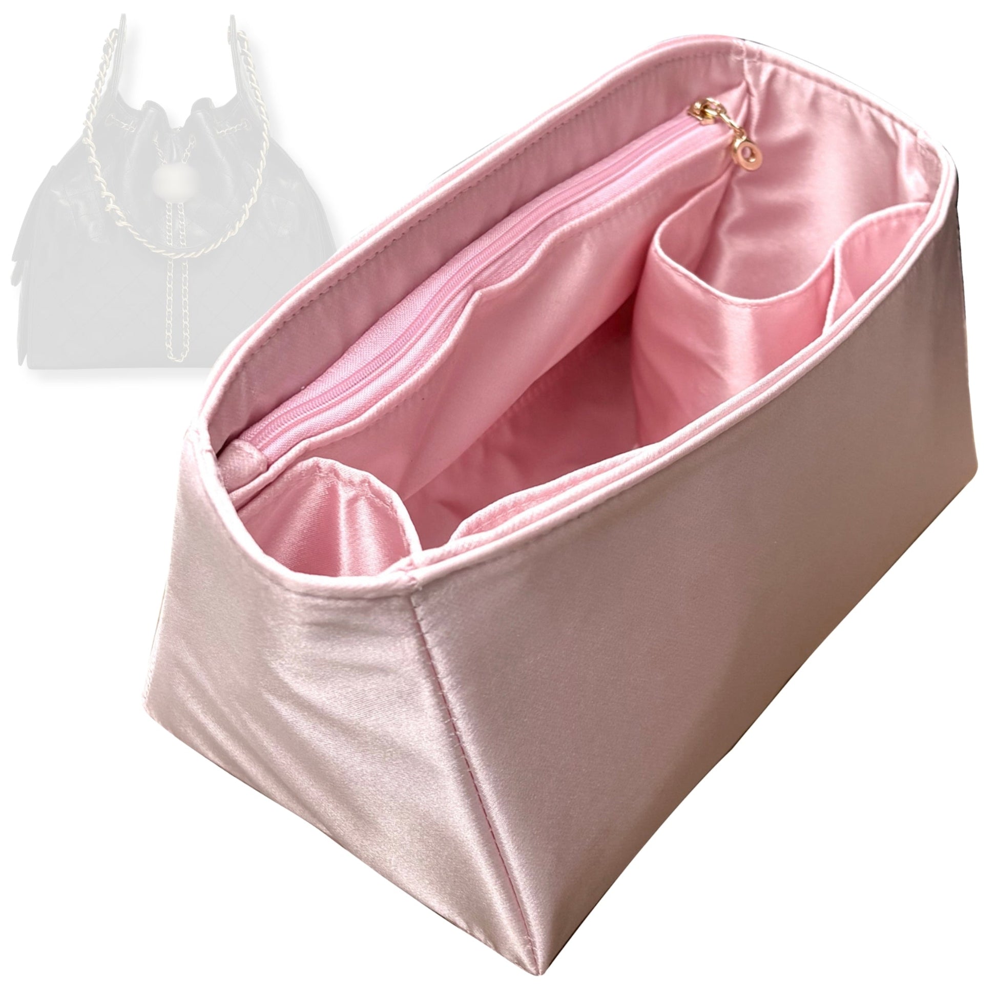 Bag Insert for (Chanel, 25 Small Handbag) Organizer Tote Purse Organiser Liner Shaper [Premium Silk Material]