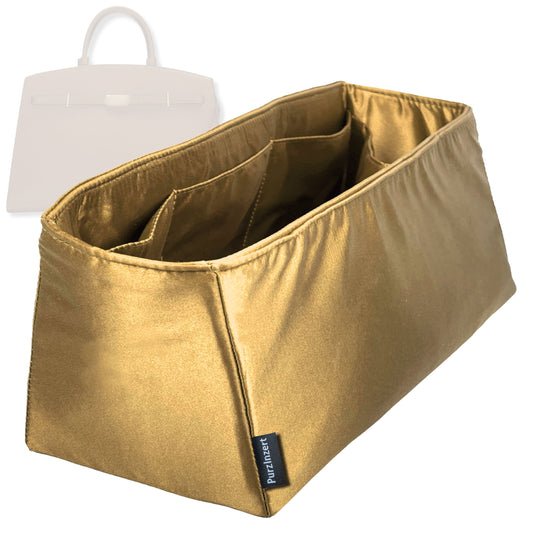 Bag Insert for (DeMellier, The Midi Hudson) Organizer Tote Purse Organiser Liner Shaper [Premium Silk Material]