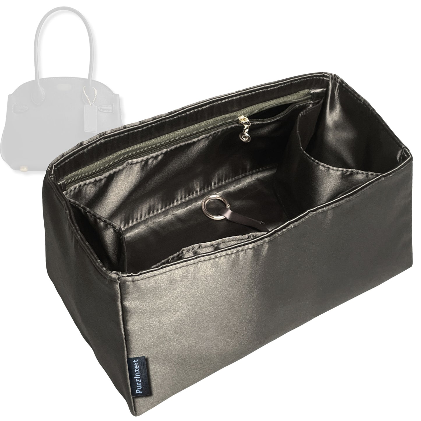 Bag Insert for (Coach, Soft Empire Carryall 21) Organizer Tote Purse Organiser Liner Shaper [Premium Silk Material]