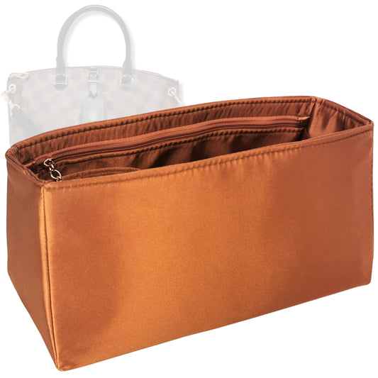 Bag Insert for (LV, Odeon Tote MM (Medium)) Organizer Tote Purse Organiser Liner Shaper [Premium Silk Material]