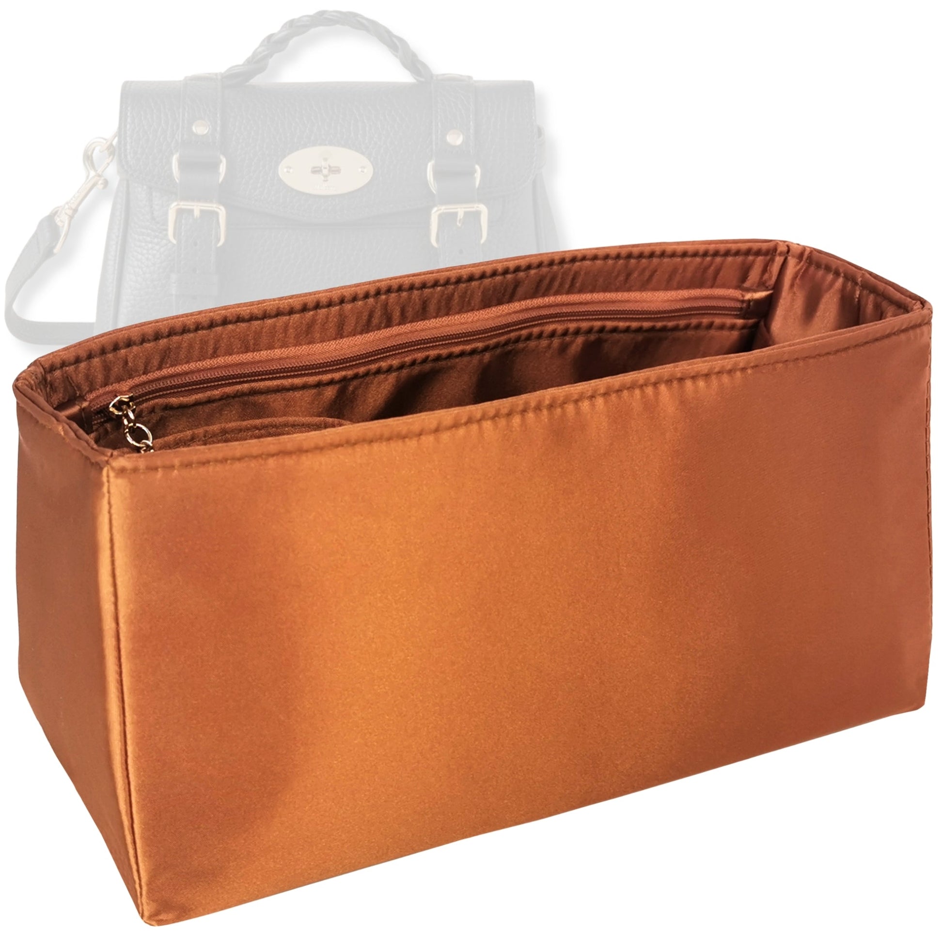 Bag Insert for (Mulberry, Alexa Regular) Organizer Tote Purse Organiser Liner Shaper [Premium Silk Material]