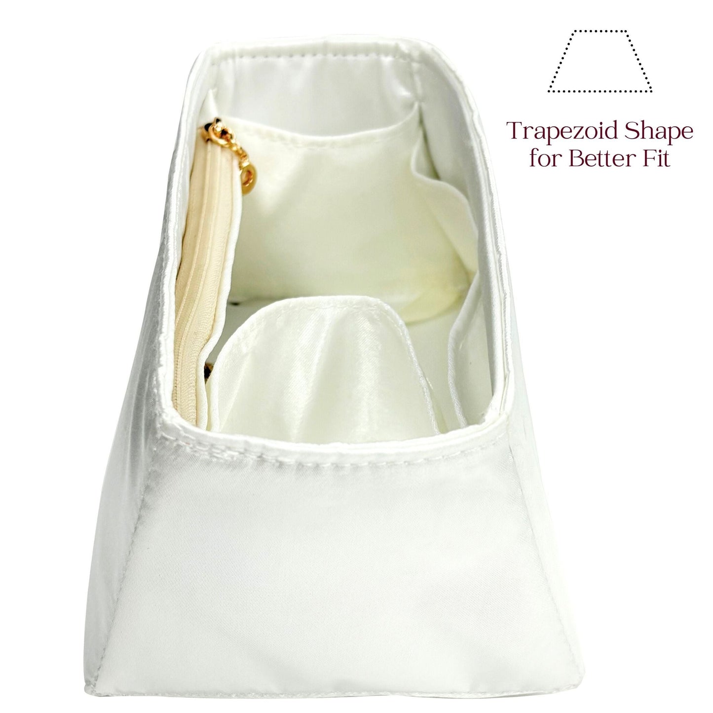 Bag Insert for (Parker Thatch, Jane Bag) Organizer of Silk Fabric