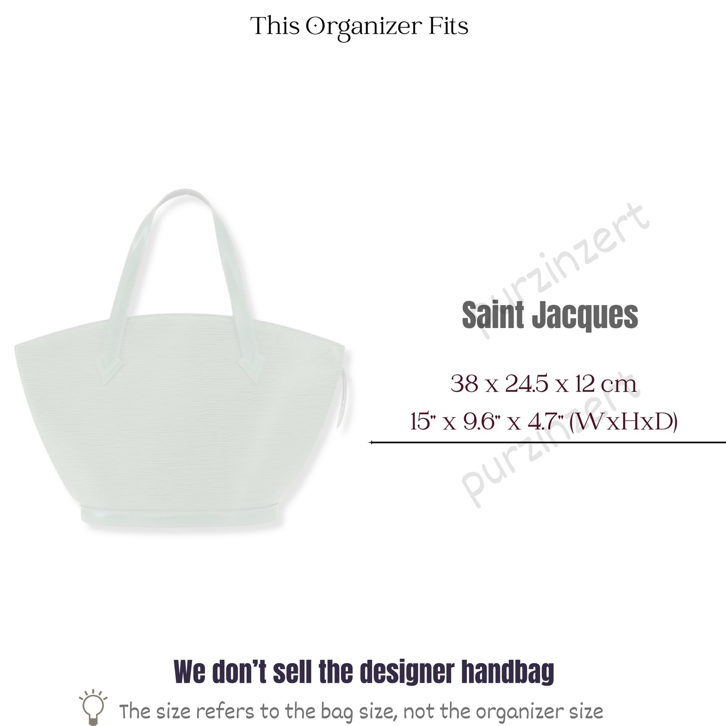 Bag Insert for (LV, Saint Jacques) Organizer of Felt Fabric