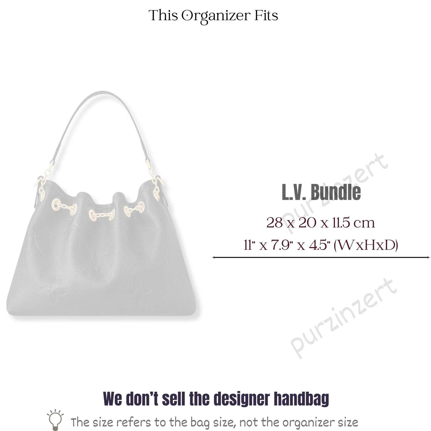 Bag Insert for (LV, LV Bundle) Organizer of Silk Fabric