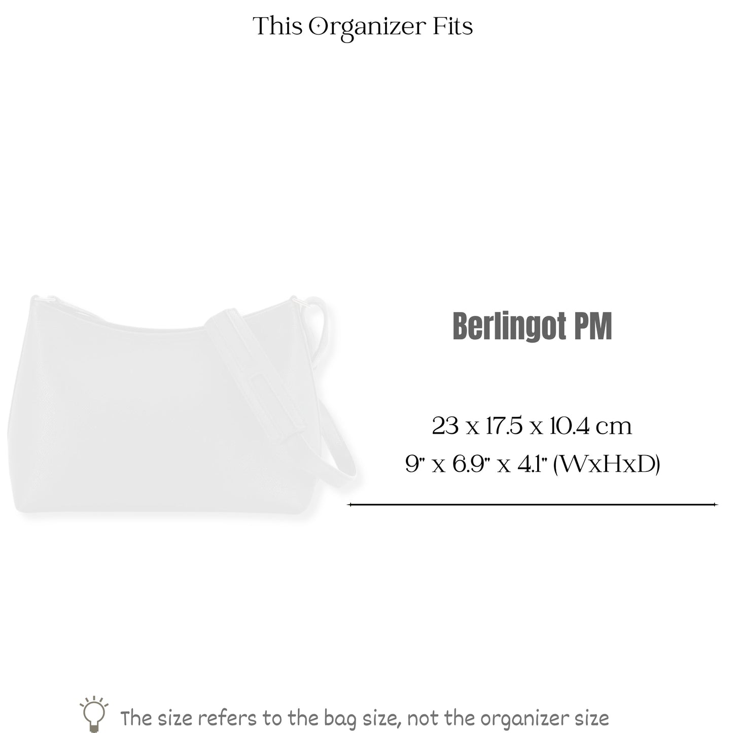 Bag Insert for (Hermes, Berlingot PM) Organizer of Felt Fabric