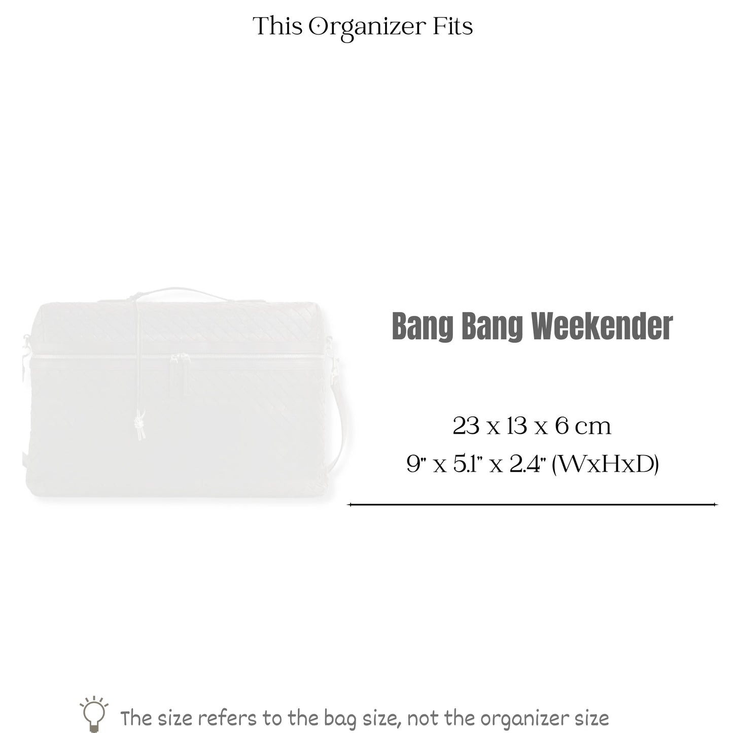 Bag Insert for (Bottega Veneta, Bang Bang Weekender) Organizer of Felt Fabric