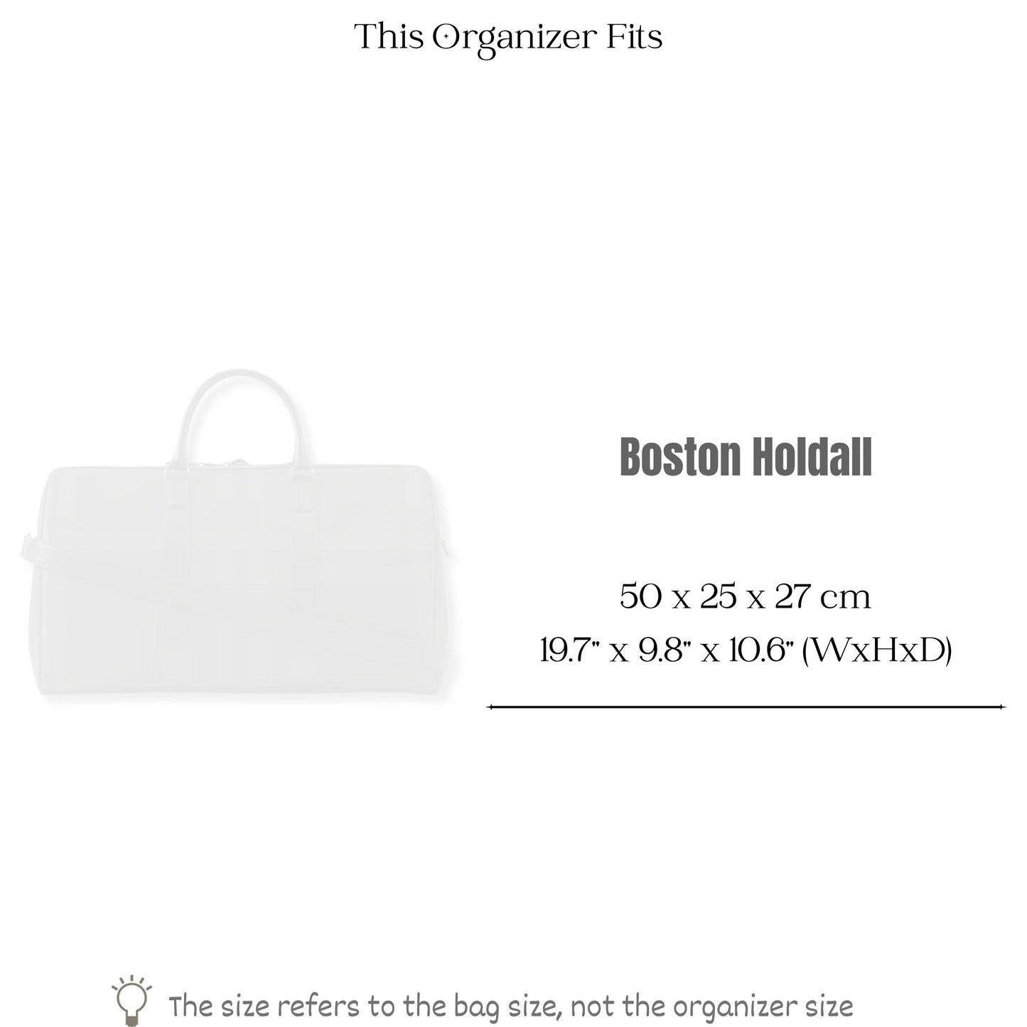 Bag Insert for (Burberry, Boston Holdall) Organizer of Felt Fabric