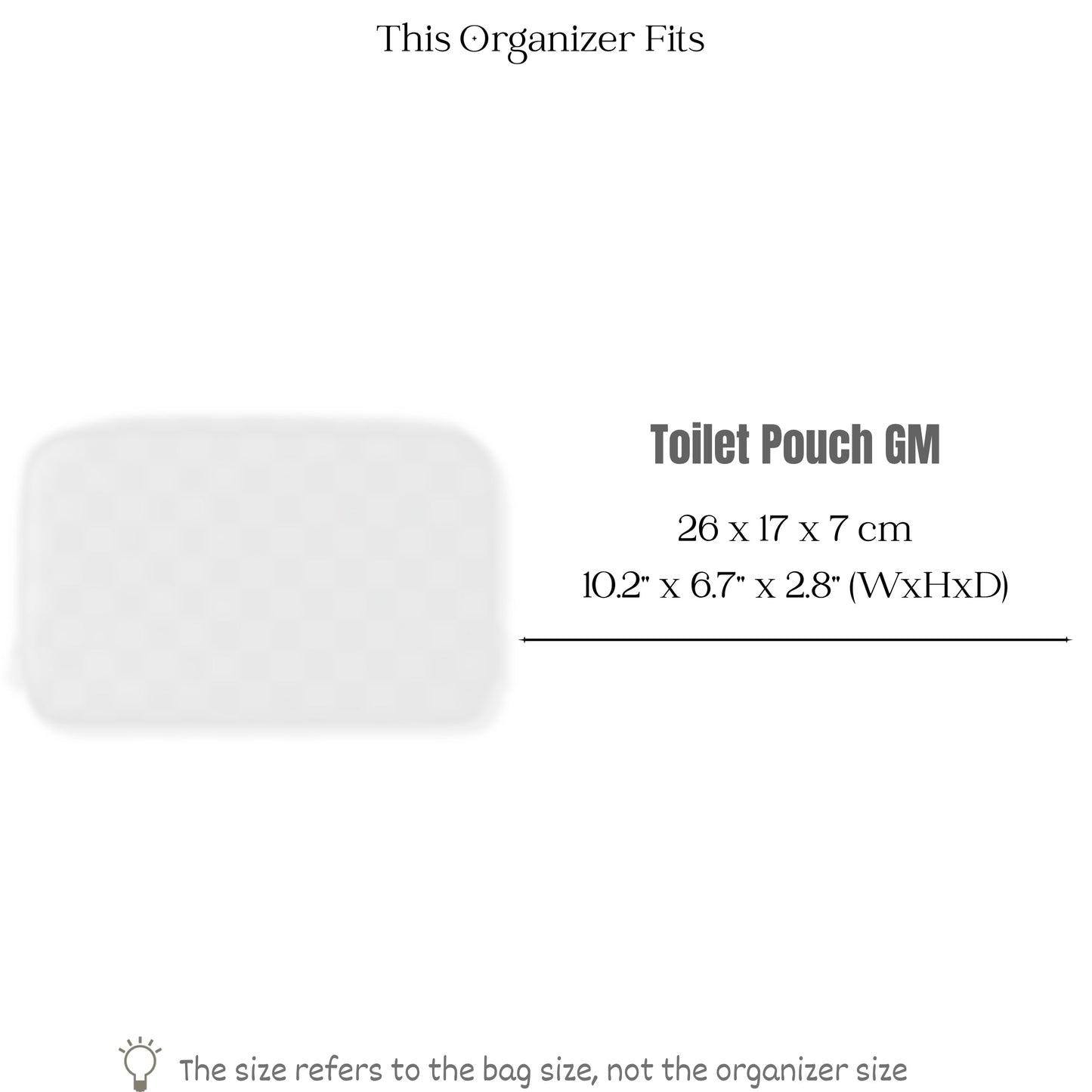 Bag Insert for (LV, Toilet Pouch GM) Organizer of Silk Fabric