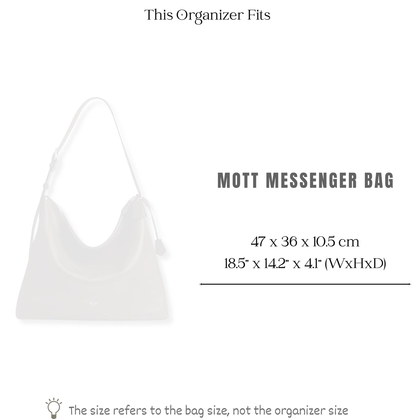 Bag Insert for (Coach, MOTT MESSENGER BAG) Organizer of Felt Fabric