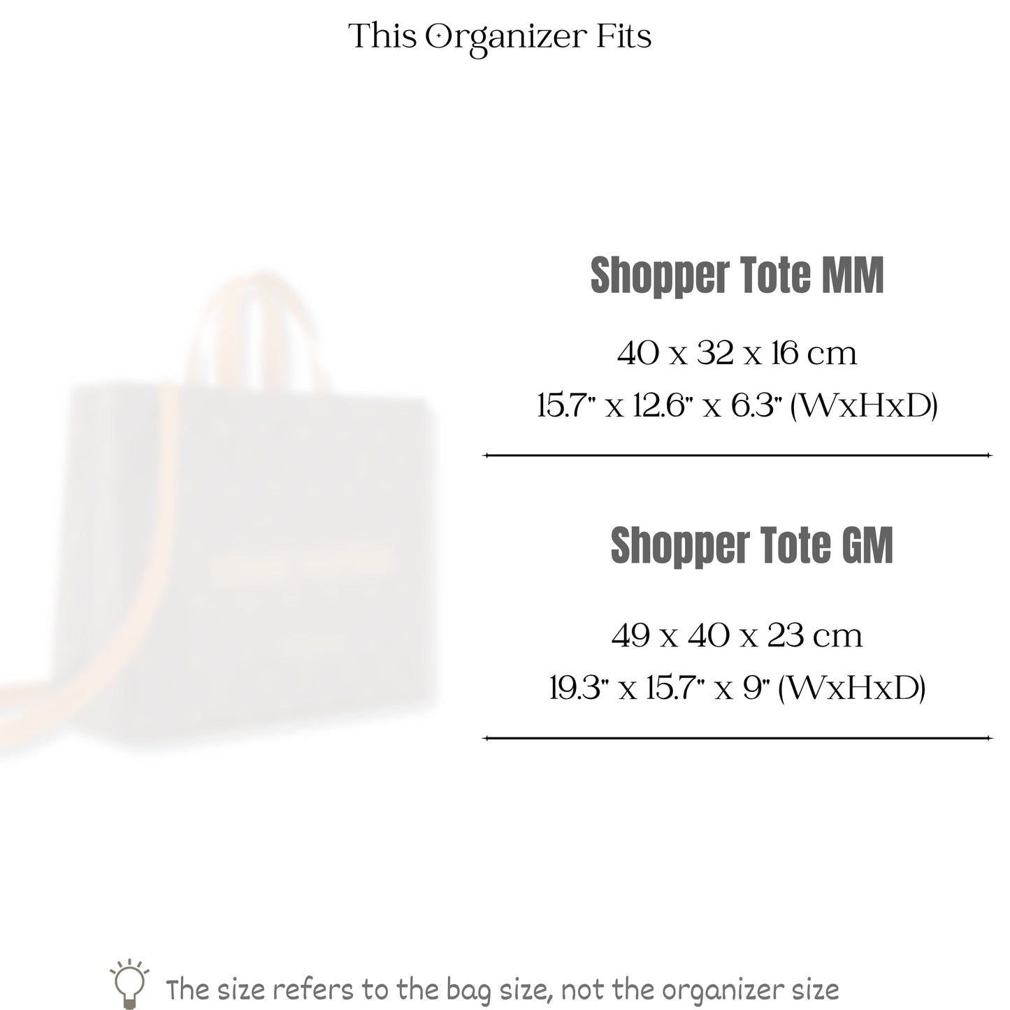 Bag Insert for (LV, Shopper Tote GM) Organizer of Silk Fabric