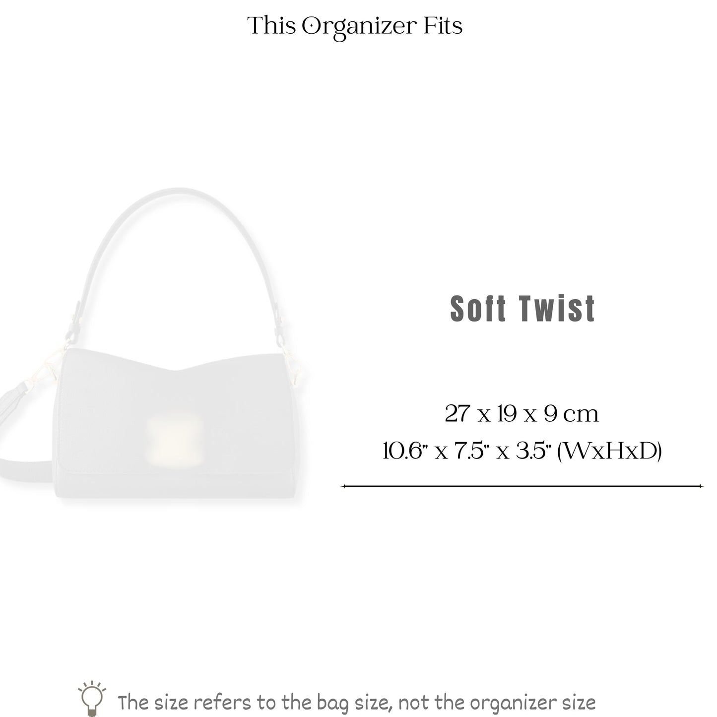 Bag Insert for (LV, Soft Twist) Organizer of Felt Fabric