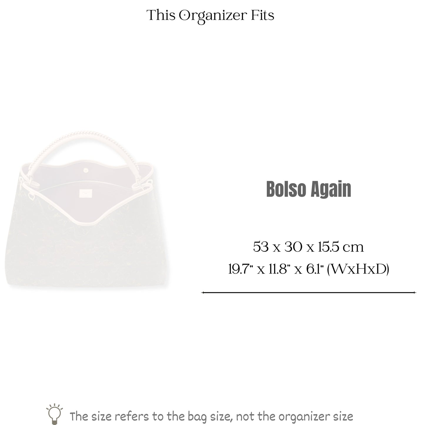 Bag Insert for (LV, Again M25877) Organizer of Felt Fabric